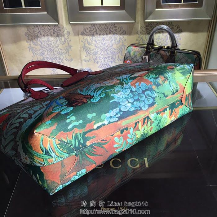 GUCCI 古馳女包 新款 412096 Supreme tote系列 女士手拎包 印花圖案單肩包手提包